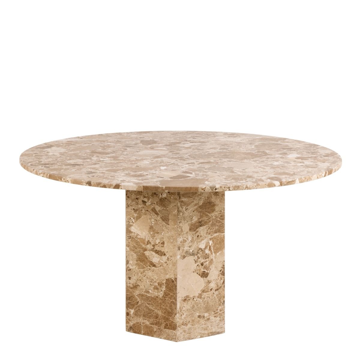 Golden Hour Round & Hexagonal 130cm Marble Dining Table - GFT