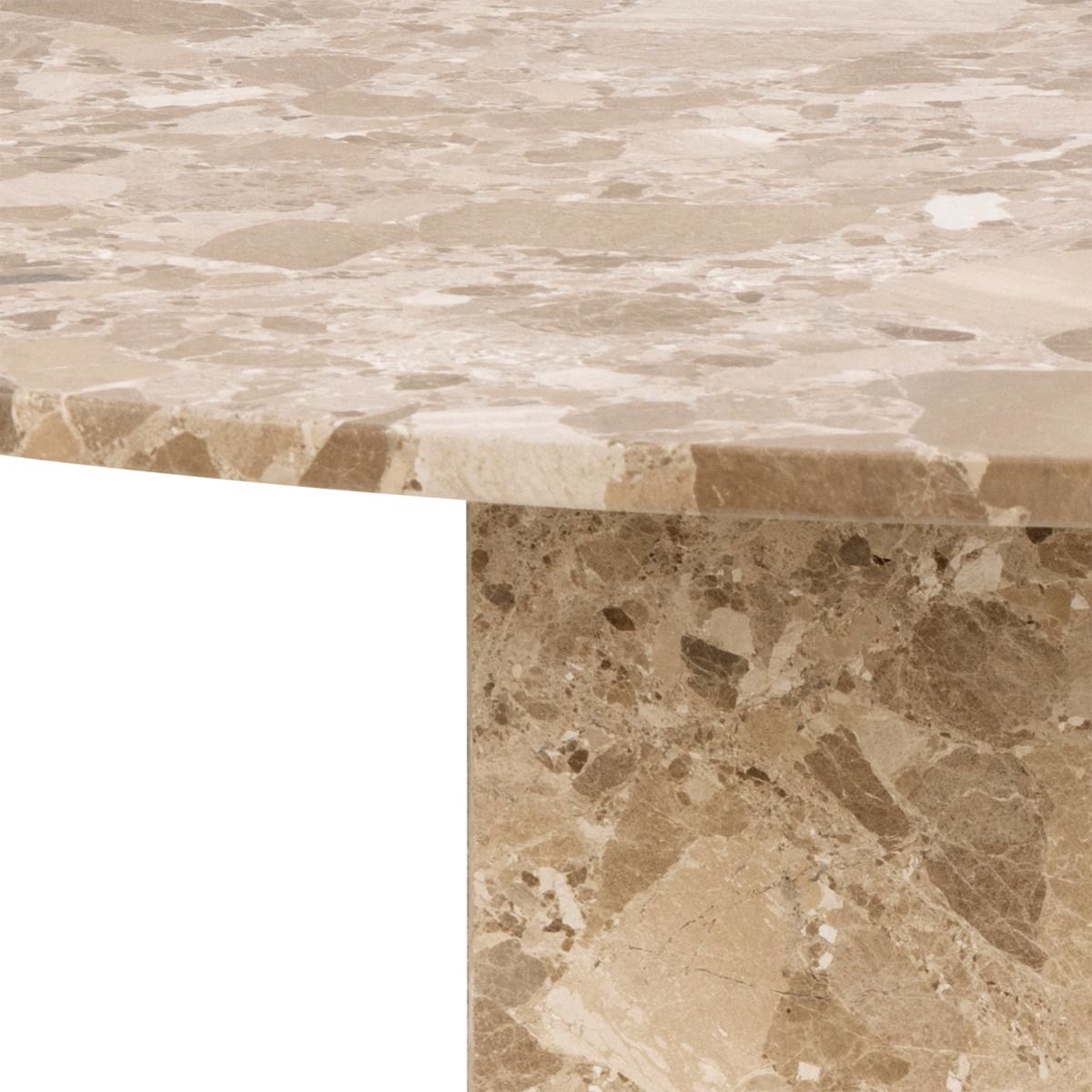 Golden Hour Round & Hexagonal 130cm Marble Dining Table - GFT