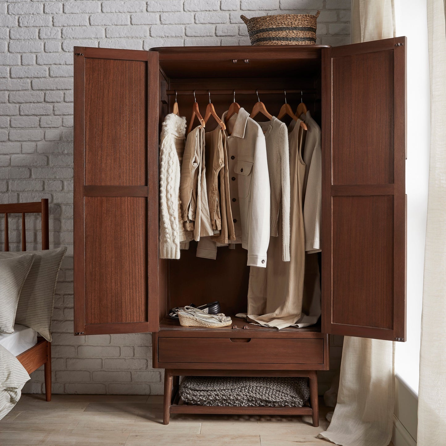 Fishe & Lilly Norway Walnut Wardrobe