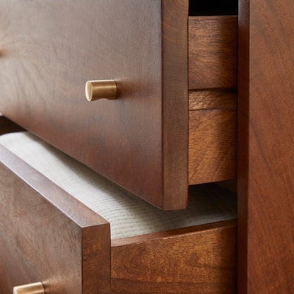 Fishe & Lilly Scandinavian Walnut Oslo Chest of 3 Drawers