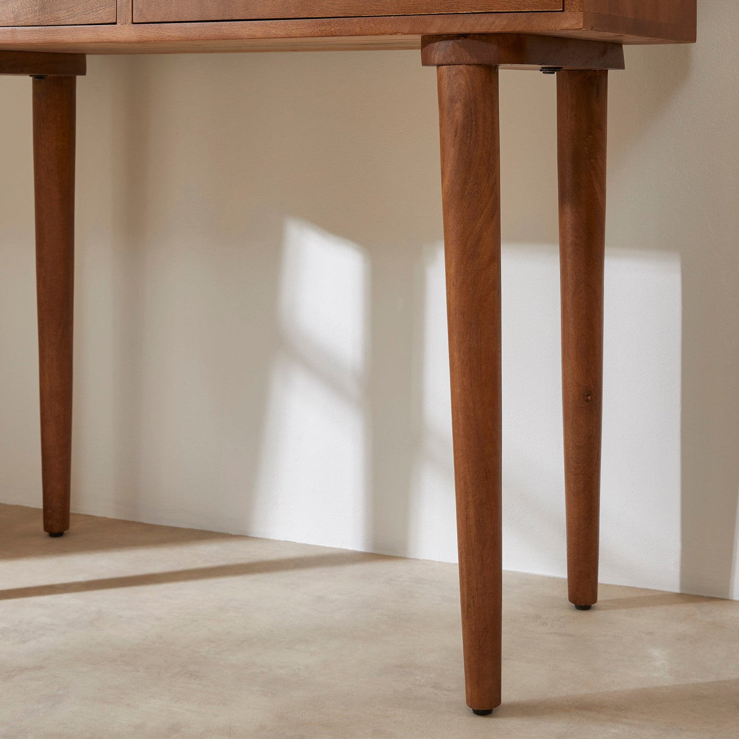 Fishe & Lilly Scandinavian Walnut Oslo Console, Dressing Table, and Desk