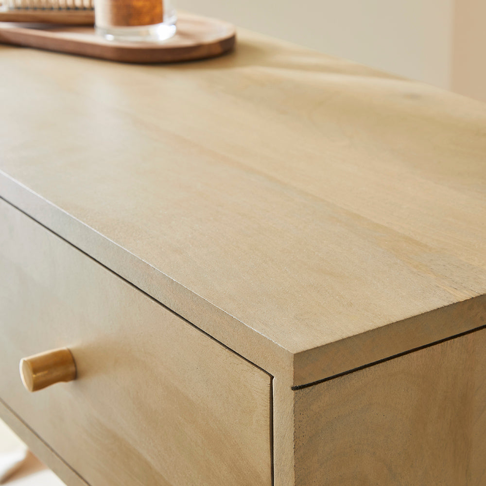 Fishe & Lilly Scandinavian Light Oak Oslo Console, Dressing Table, and Desk