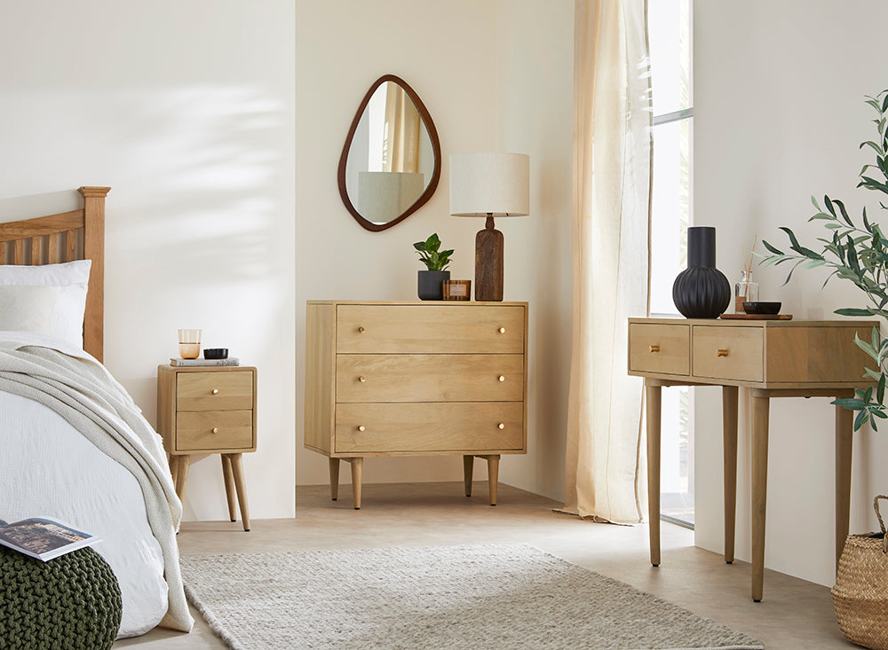 Fishe & Lilly Scandinavian Light Oak Oslo Console, Dressing Table, and Desk