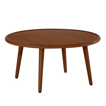 Fishe & Lilly Scandinavian Walnut Round Coffee Table