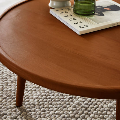 Fishe & Lilly Scandinavian Walnut Round Coffee Table
