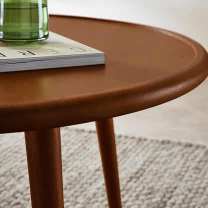 Fishe & Lilly Scandinavian Walnut Round Coffee Table
