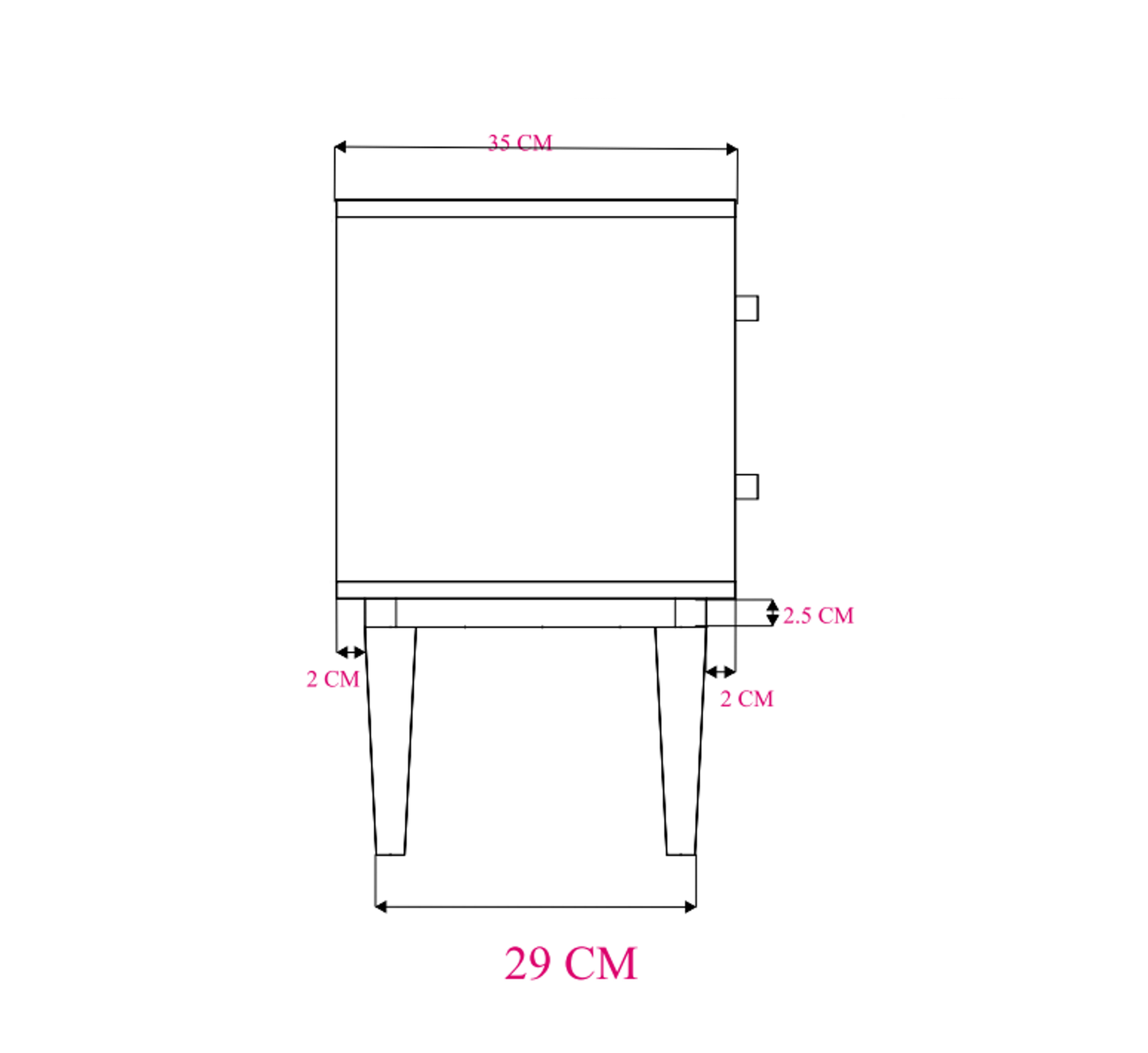 Fishe & Lilly Scandinavian Walnut Oslo Bedside Table