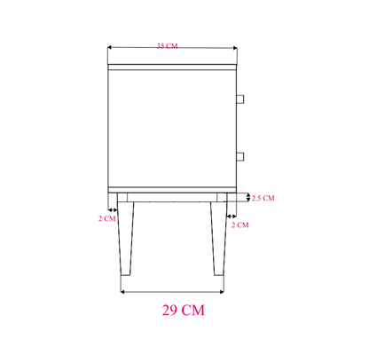 Fishe & Lilly Scandinavian Light Walnut Oslo Bedside Table