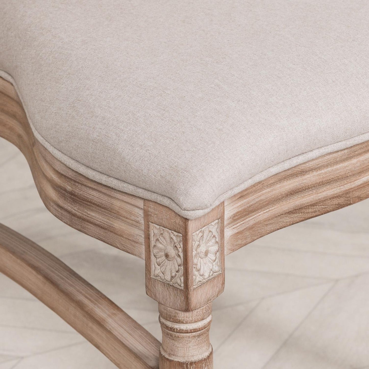 [Set of 2] Maison Reproductions Wooden Louis Upholstered Dining Chairs - WFA60