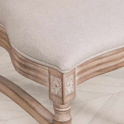 [Set of 2] Maison Reproductions Wooden Louis Upholstered Dining Chairs - WFA60