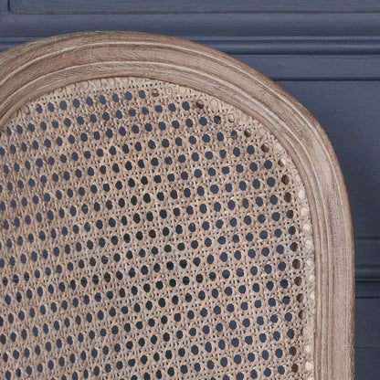 [Set of 2] Maison Reproductions Wooden Carver Louis Upholstered Dining Arm Chair - WDC188
