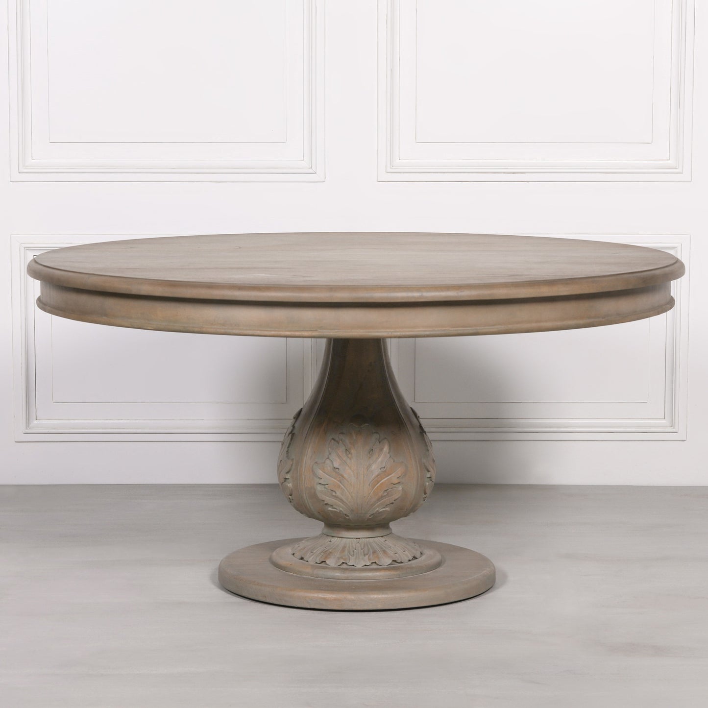 Maison Reproductions Rustic Washed 150cm Round Acorn Dining Table - WDT020