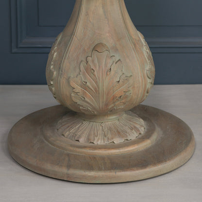 Maison Reproductions Rustic Washed 150cm Round Acorn Dining Table - WDT020
