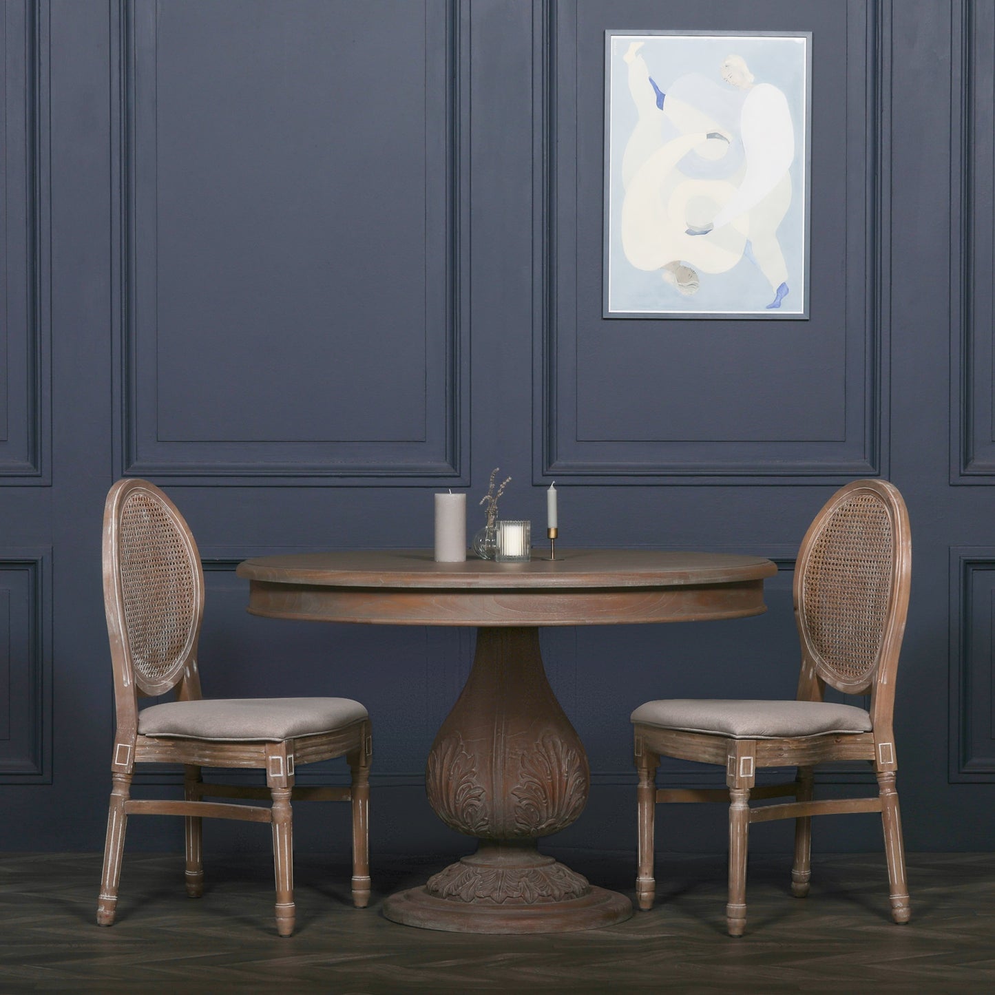 Maison Reproductions Round Pedestal Acorn Dining Table 120cm - DWS02