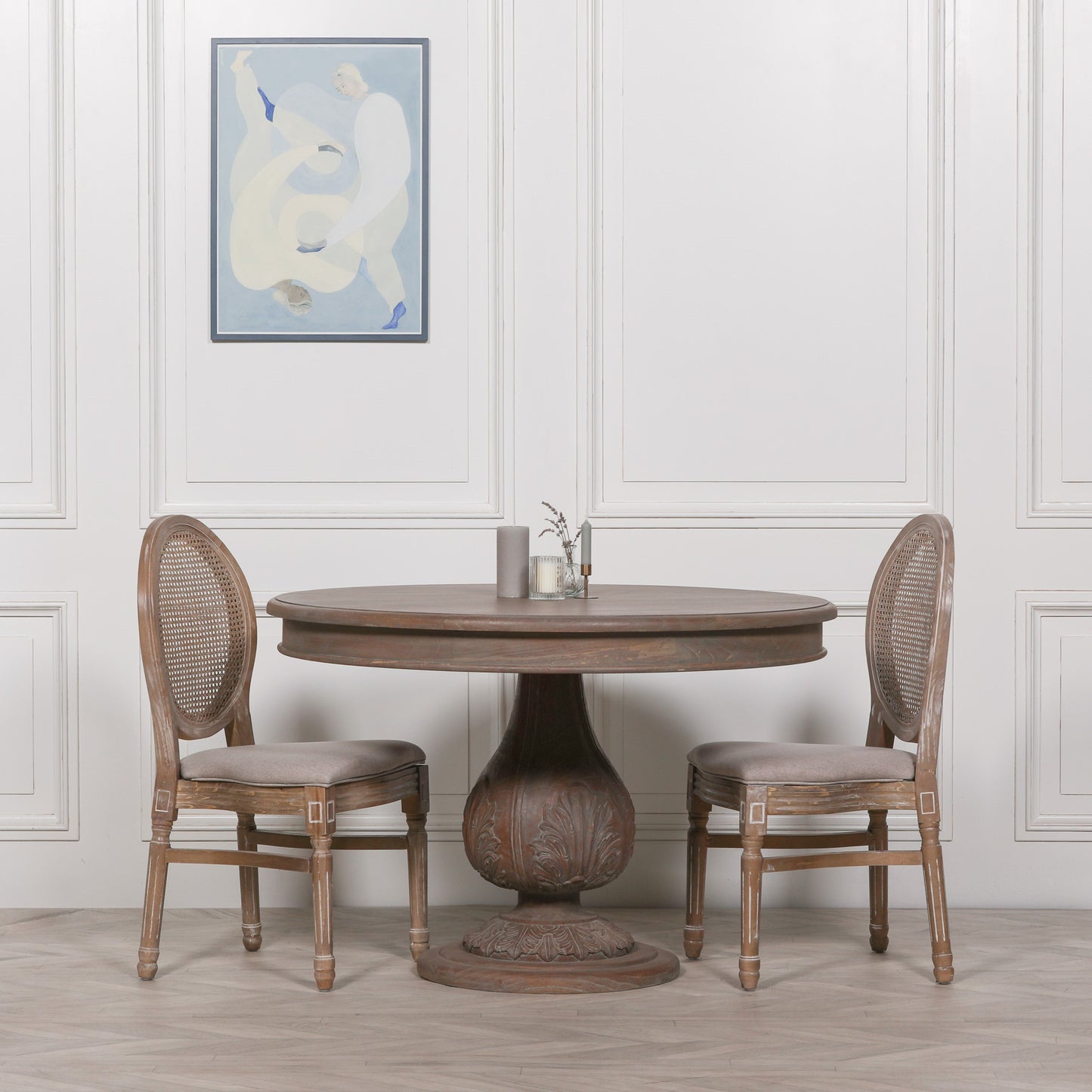 Maison Reproductions Round Pedestal Acorn Dining Table 120cm - DWS02