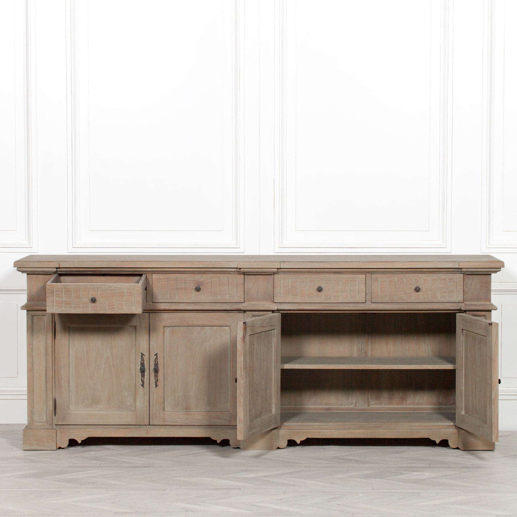 Maison Reproductions Rustic Classical 232cm Sideboard - WDT32 - White Bear Furnishings