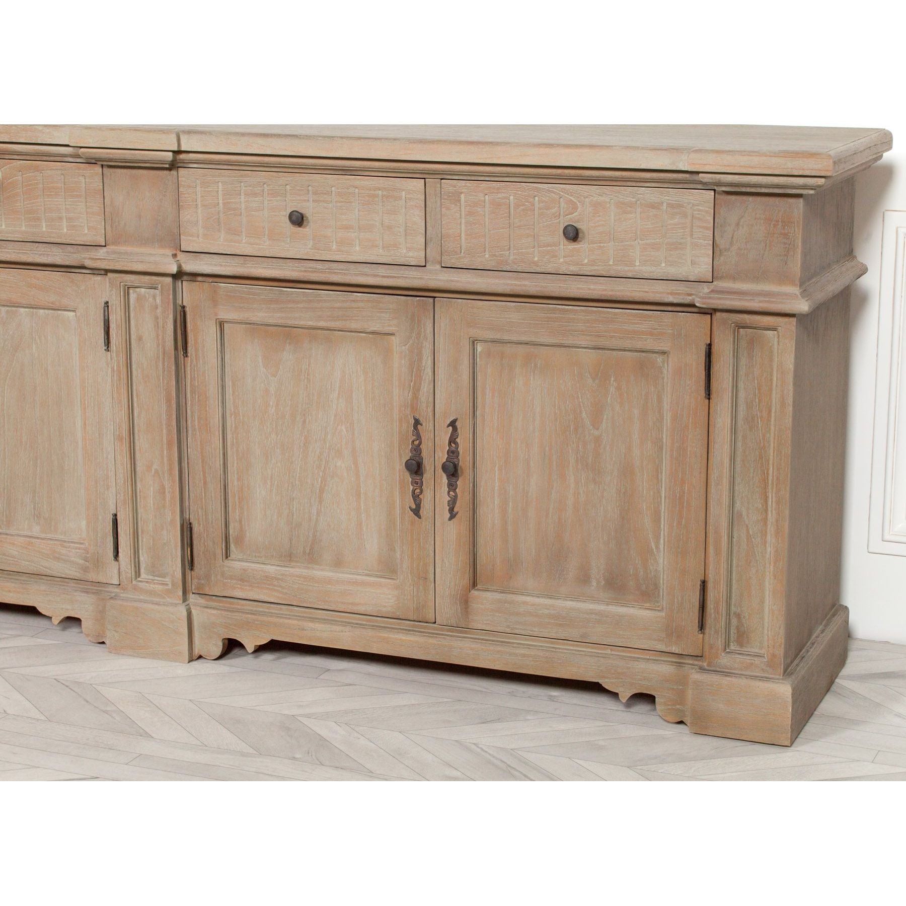 Maison Reproductions Rustic Classical 232cm Sideboard - WDT32 - White Bear Furnishings