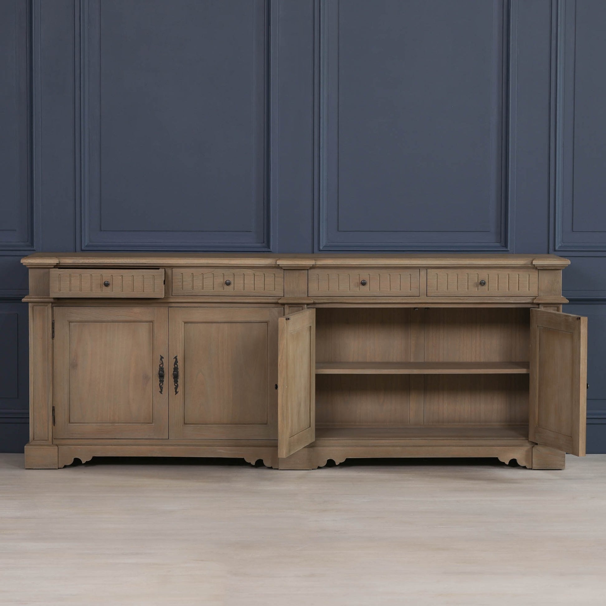 Maison Reproductions Rustic Classical 232cm Sideboard - WDT32 - White Bear Furnishings