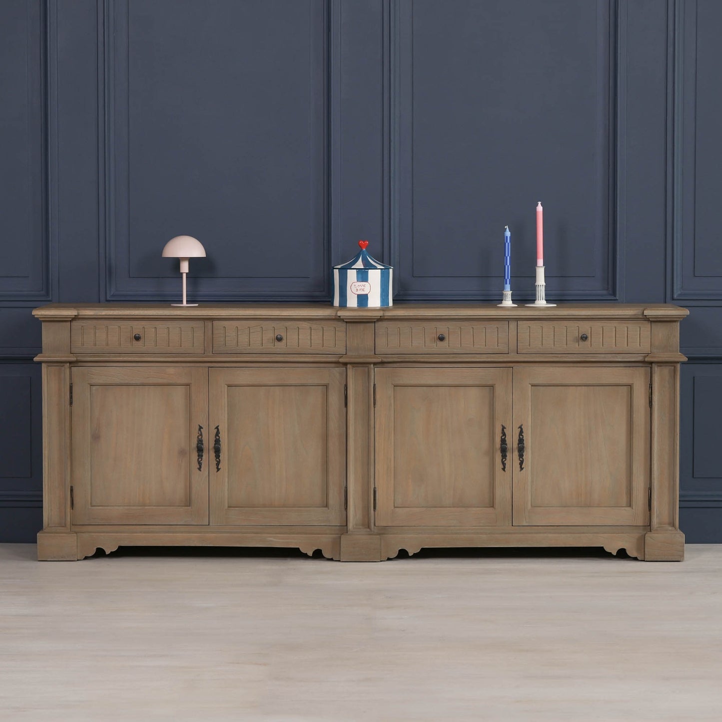 Maison Reproductions Rustic Classical 232cm Sideboard - WDT32 - White Bear Furnishings