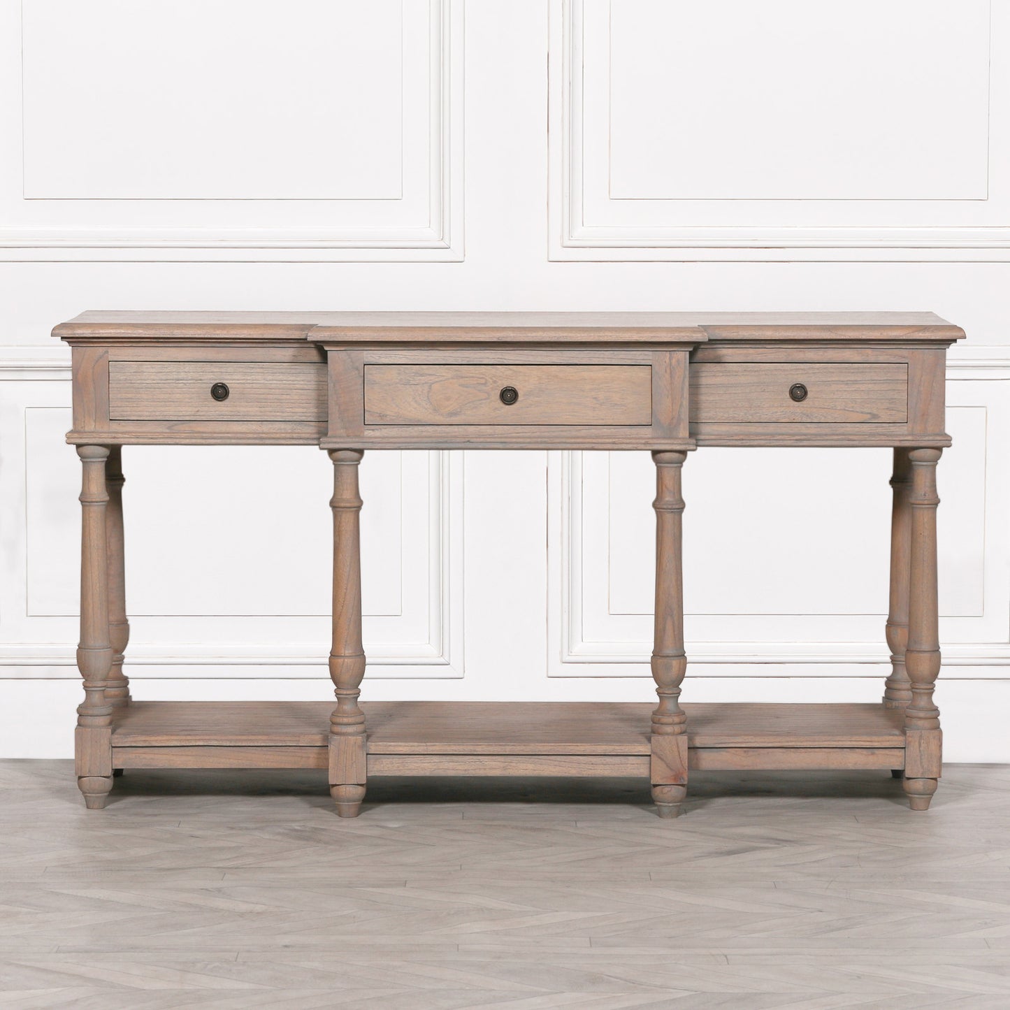 Maison Reproductions Rustic Wooden Breakfront Console - WFA387