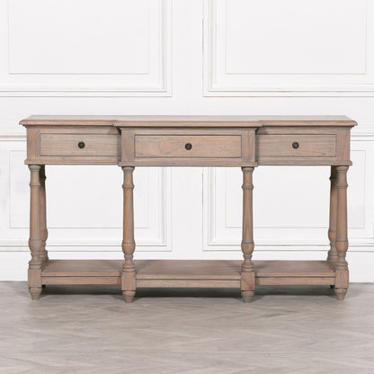 Maison Reproductions Rustic Wooden Breakfront Console - WFA387