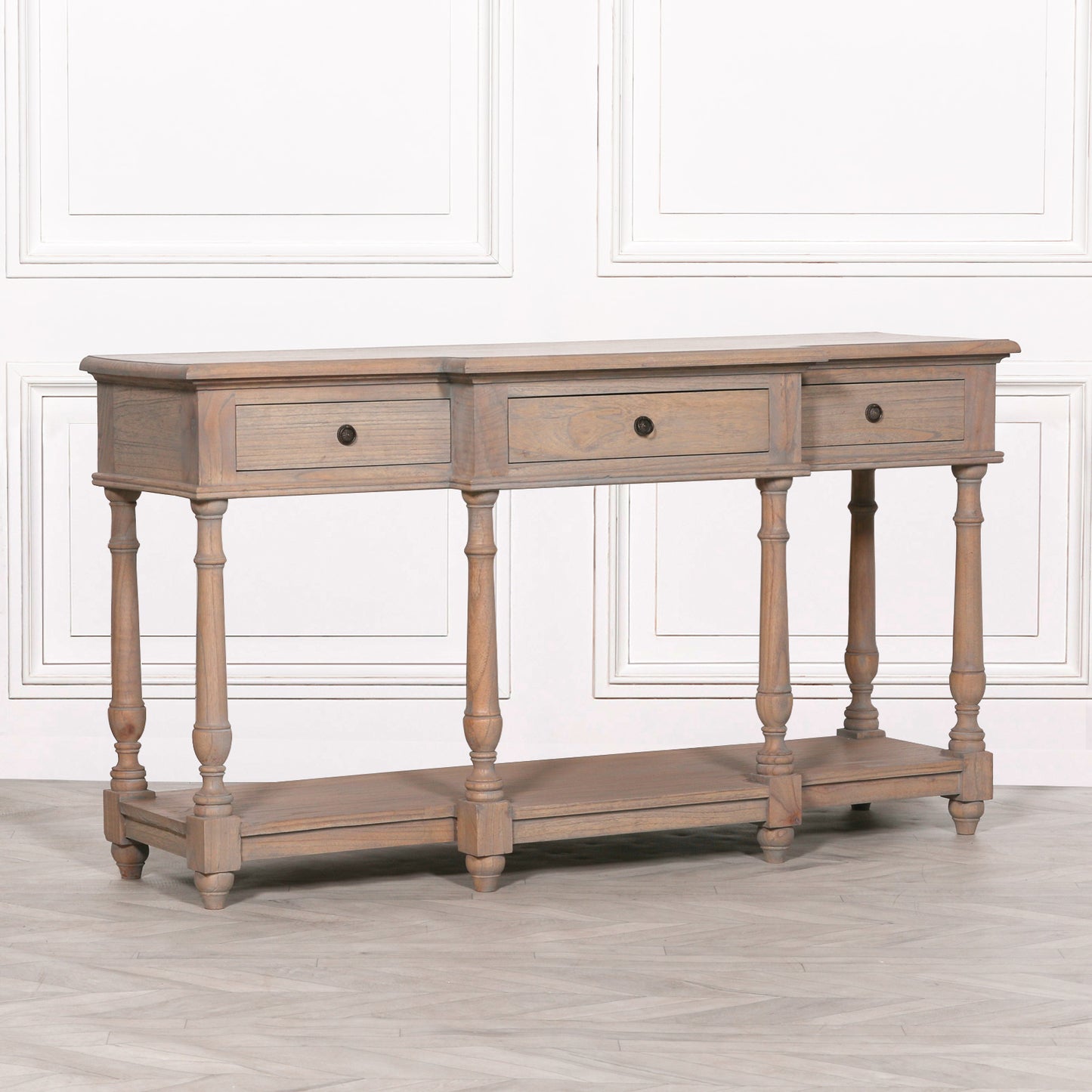 Maison Reproductions Rustic Wooden Breakfront Console - WFA387