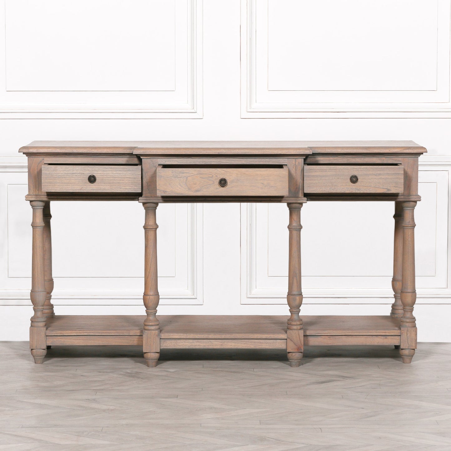 Maison Reproductions Rustic Wooden Breakfront Console - WFA387