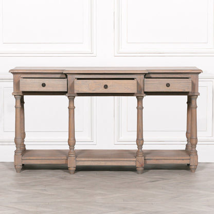 Maison Reproductions Rustic Wooden Breakfront Console - WFA387