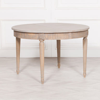 Maison Reproductions Rustic Wooden Extendable 117cm Dining Table - WFA60