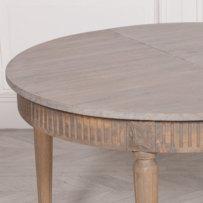 Maison Reproductions Rustic Wooden Extendable 117cm Dining Table - WFA60