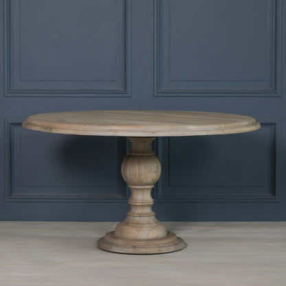 Maison Reproductions Rustic Wooden Round Dining Table 147cm - WFA61