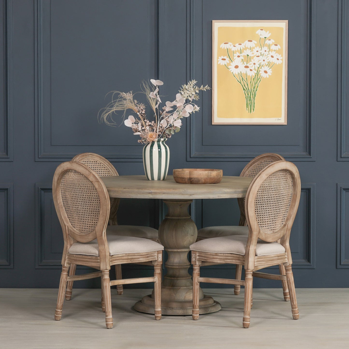 Maison Reproductions Rustic Wooden Round Dining Table 147cm - WFA61
