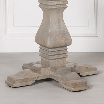 Maison Reproductions Rustic Wooden Round Pedestal Dining Table - WFA62