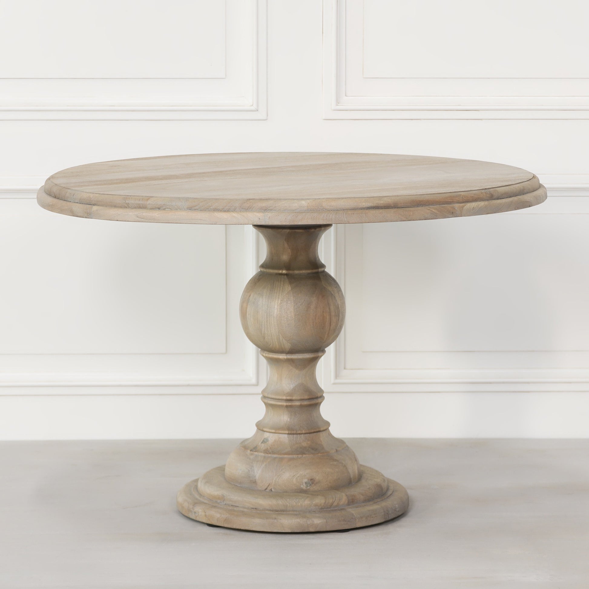 Maison Reproductions Rustic Wooden Round Dining Table 120cm - WFA63 - White Bear Furnishings
