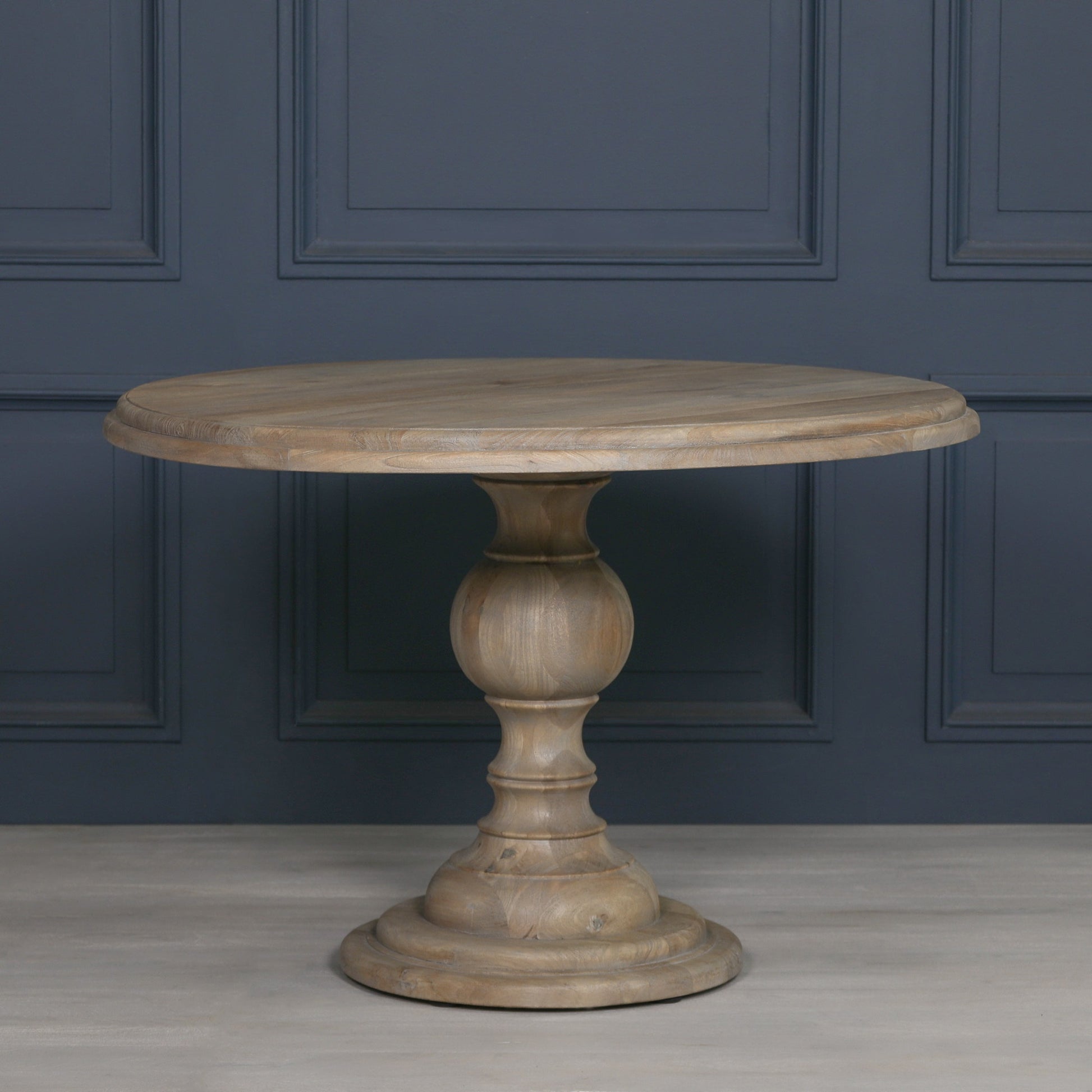Maison Reproductions Rustic Wooden Round Dining Table 120cm - WFA63 - White Bear Furnishings