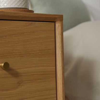 Fishe & Lilly Wright Narrow Oak Bedside Table