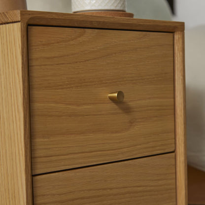 Fishe & Lilly Wright Narrow Oak Bedside Table