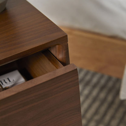 Fishe & Lilly Wright Narrow Walnut Bedside Table
