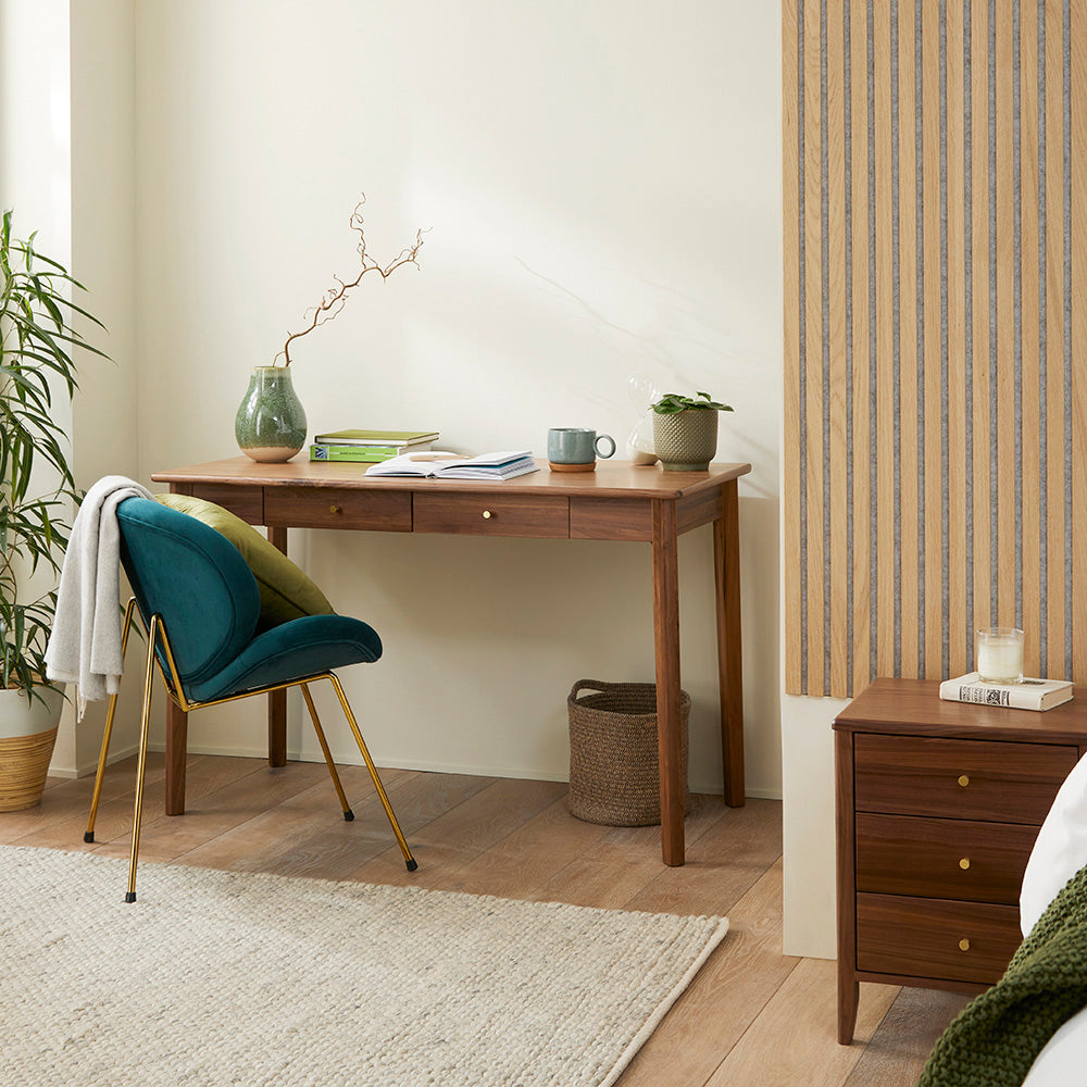 Fishe & Lilly Wright Walnut Desk and Dressing Table