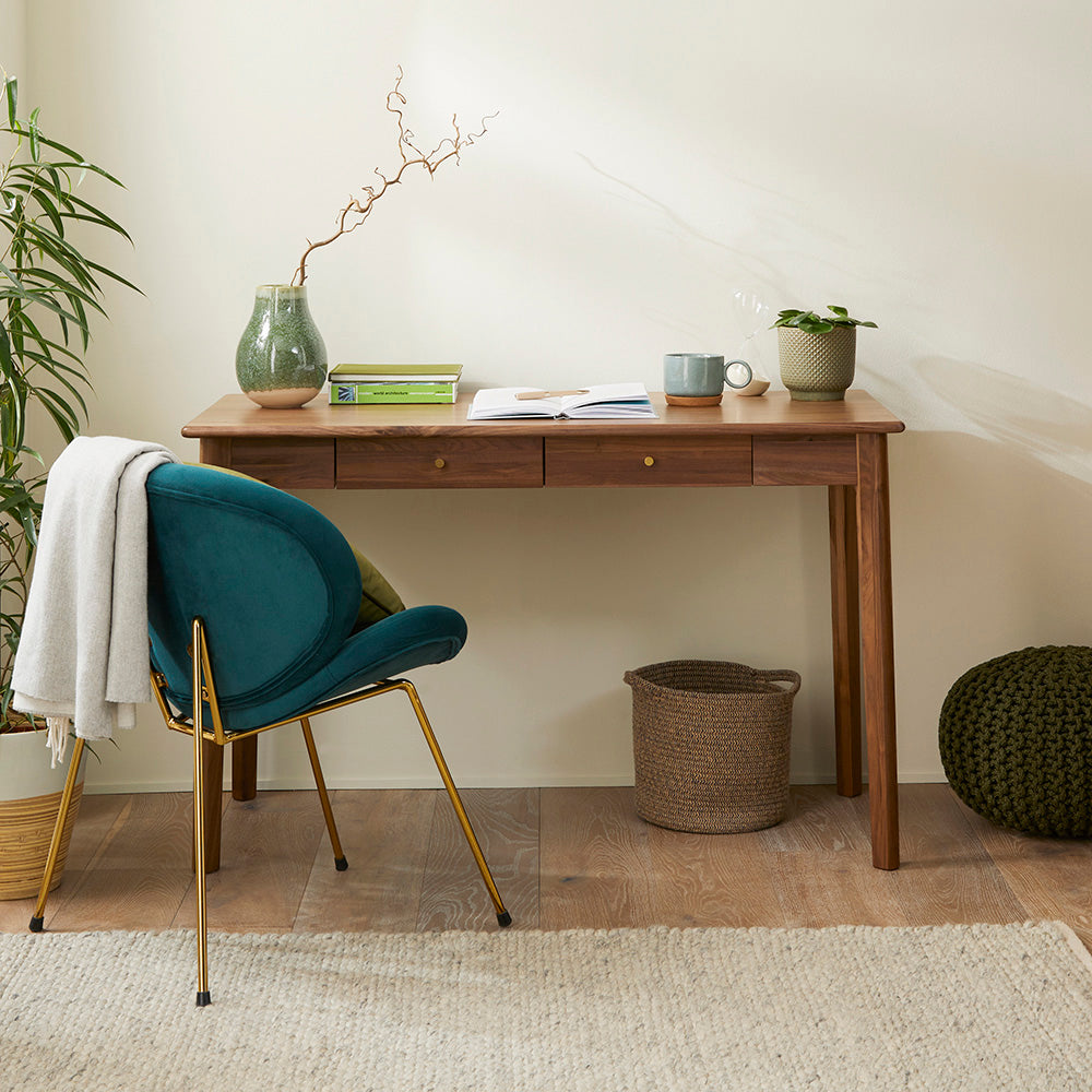 Fishe & Lilly Wright Walnut Desk and Dressing Table