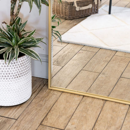 Akiko - Full Length Gold Metal Arched Mirror - 180cm x 105cm