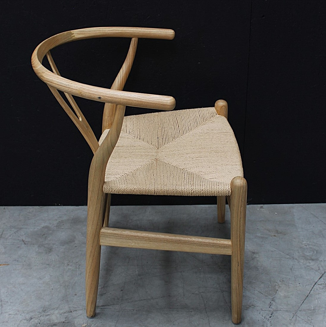 [SET OF 2] Ancient Mariner Shoreditch Rush Seat Wishbone Dining Chairs - SH11L - White Bear Furnishings