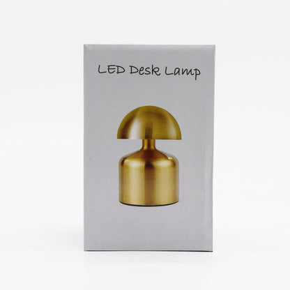 Gold LED desk lamp on a white box with 'LED Desk Lamp' text