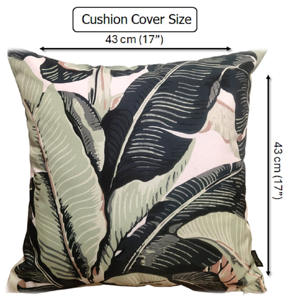 Banza Waterproof Durable Indoor Outdoor Cushions with High-Quality Hollow-Fibre Filling Ideal for Patios Benches Sofas and Chairs 43 x 43 cm by OLIVIA ROCCO - White Bear Furnishings