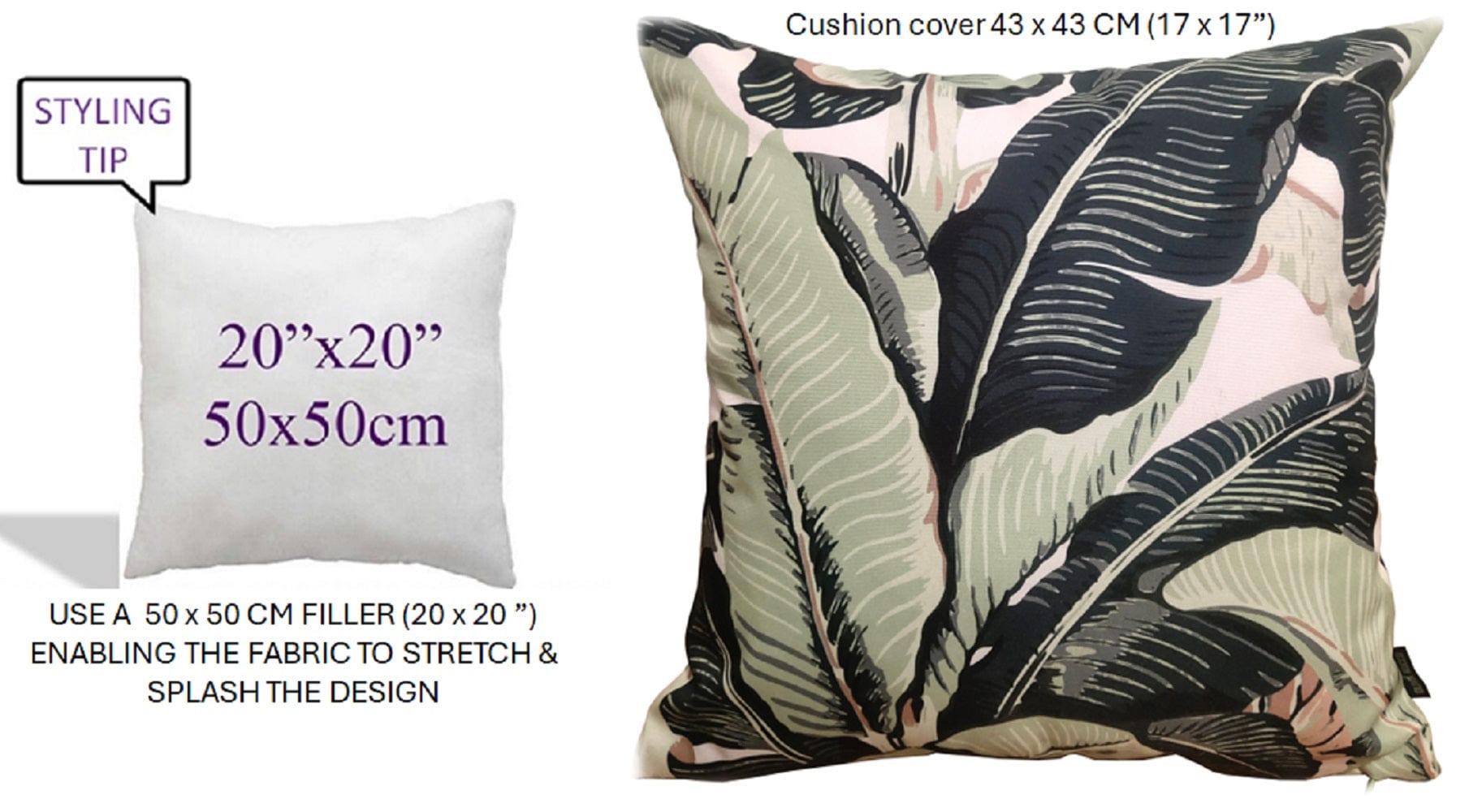 Banza Waterproof Durable Indoor Outdoor Cushions with High-Quality Hollow-Fibre Filling Ideal for Patios Benches Sofas and Chairs 43 x 43 cm by OLIVIA ROCCO - White Bear Furnishings