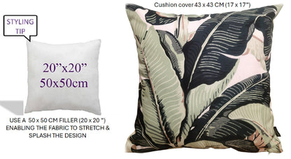 Banza Waterproof Durable Indoor Outdoor Cushions with High-Quality Hollow-Fibre Filling Ideal for Patios Benches Sofas and Chairs 43 x 43 cm by OLIVIA ROCCO - White Bear Furnishings