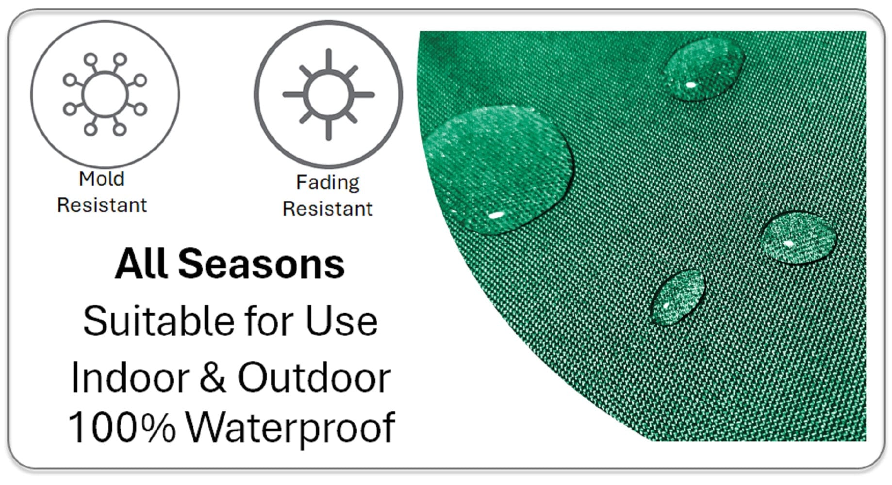 Banza Waterproof Durable Indoor Outdoor Cushions with High-Quality Hollow-Fibre Filling Ideal for Patios Benches Sofas and Chairs 43 x 43 cm by OLIVIA ROCCO - White Bear Furnishings