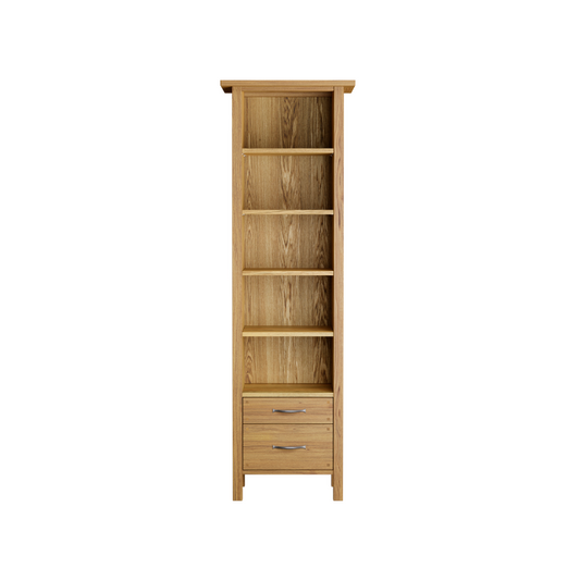 Laura Ashley Milton 2 Drawer Single Bookcase in Oak - 3499091