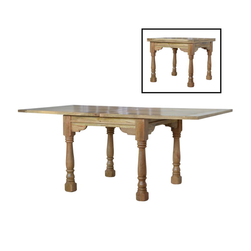 Extendable Handcrafted Granary Butterfly Dining Table – ASB302