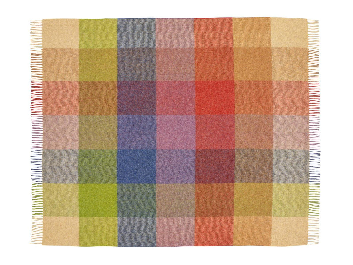 Harland Pure New Wool Shetland Throw - Sunset